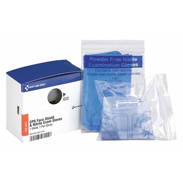 Smart Compliance Refill Face Shield and Gloves, Vinyl, Powder Free, White
