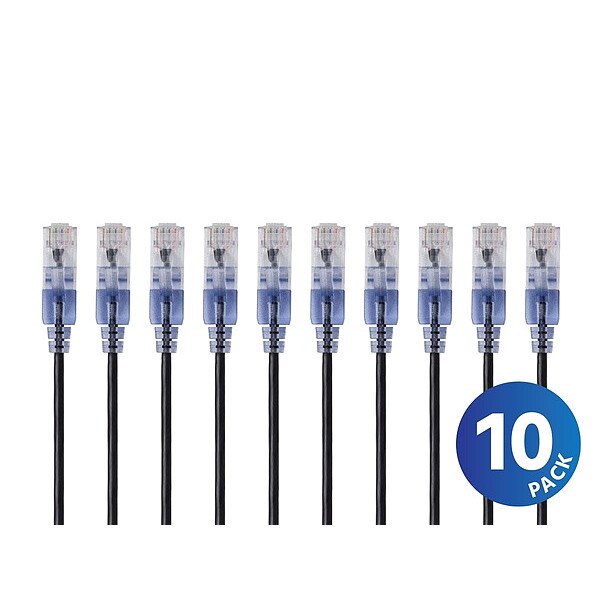 Voice and Data Patch Cord, 50 ft L, PK10