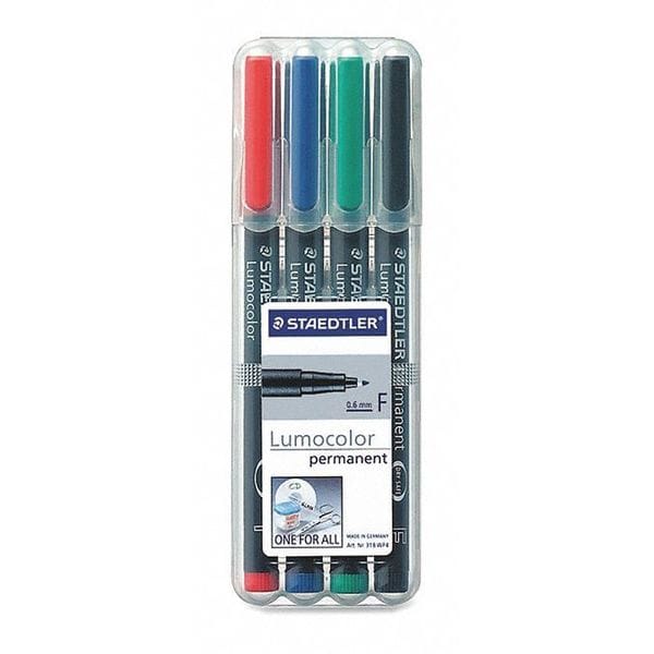 Marker, Perm, Lumocolor, Fine, PK4