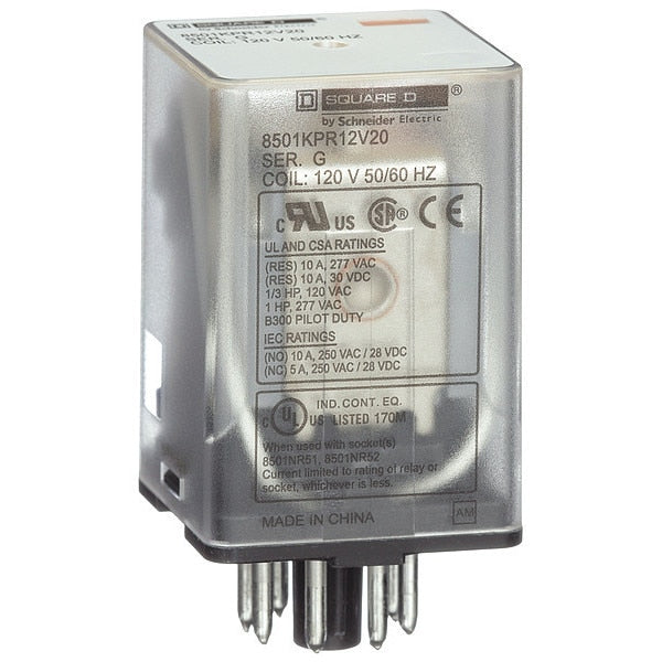 General Purpose Relay, 12V DC Coil Volts, 3PDT