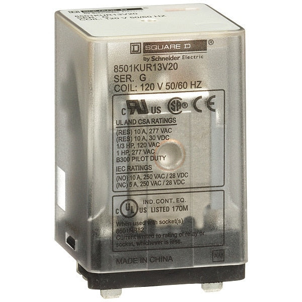 General Purpose Relay, 120VAC, Plug In