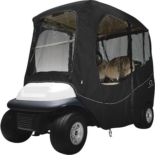 Golf Cart Enclosure, Short Roof, 2-person, Black