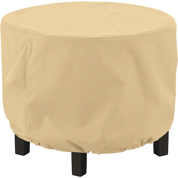 Terrazzo Round Ottoman Cover, Small, Sand, 26