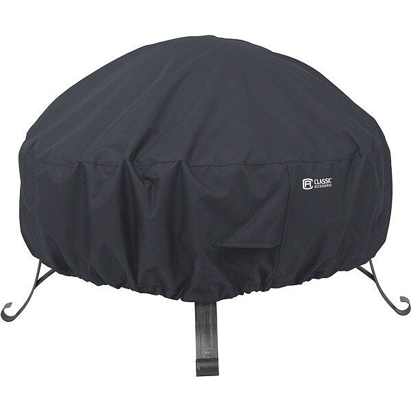 Coverage Round Fire Pit Cover, Small, Black Fll