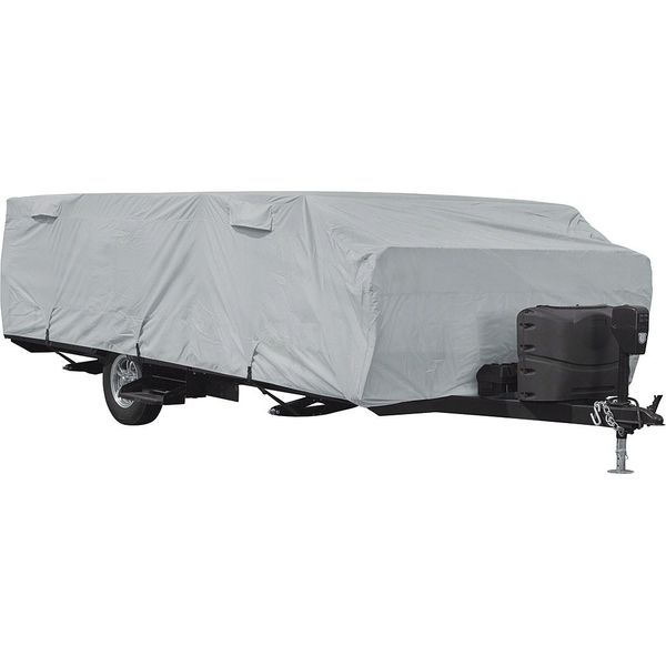 Folding Camping Cover, 8 ft-10 ft L Grey