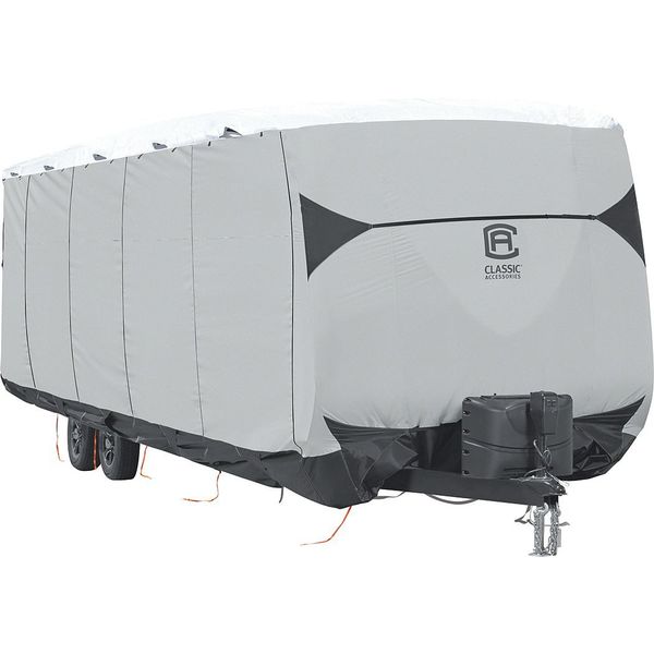 Trailer Cover, 18 ft-20 ft L, Black/Grey/White