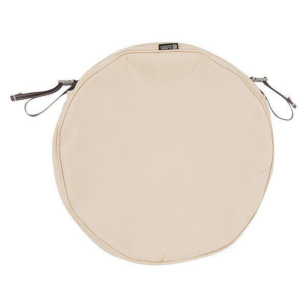 Montlake Round Dining Seat Cushion Slipcover, Antique Beige, 15