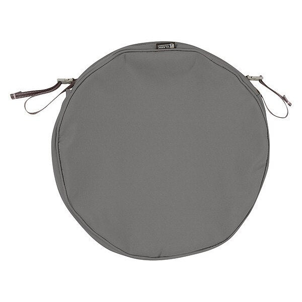 Montlake Round Dining Seat Cushion Slipcover, Light Charcoal, 18