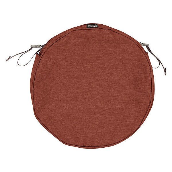 Montlake Round Dining Seat Cushion Slipcover, Heather Henna, 18