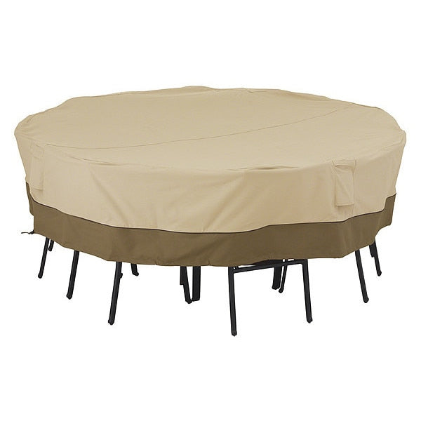 Veranda Large Square Table/Chair Set Cover, Antique Beige, 98