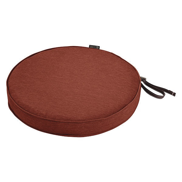 Round Dining Seat Cushion, Heather Henna, 15