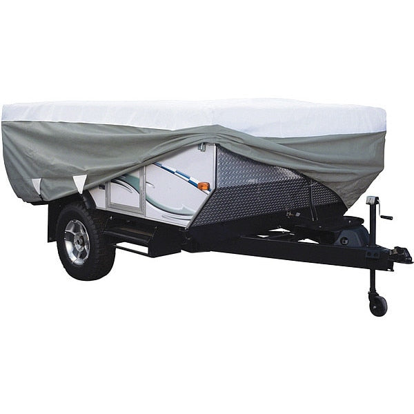 Camper Trailer Cover, 14 ft-16 ft L, Grey