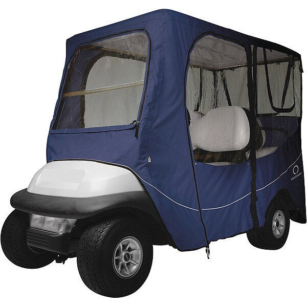 Golf Cart Enclosure, Long Roof, 4 Person, Navy