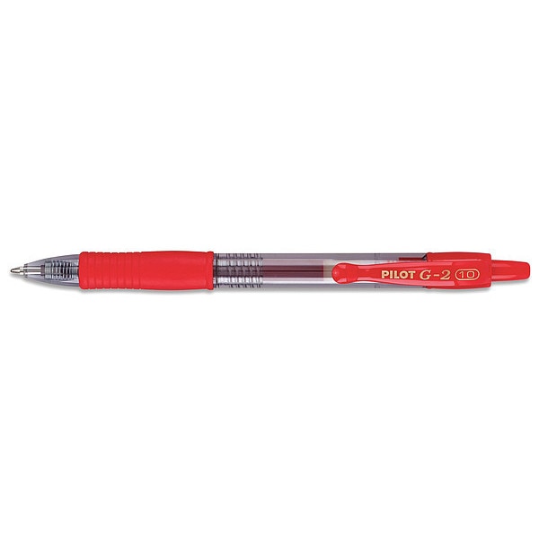 Pen, Gel, G2, Bold, Red, PK12