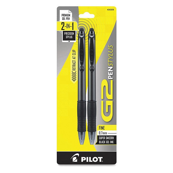 Pen, Stylus, G2, Fine, Blk, PK2