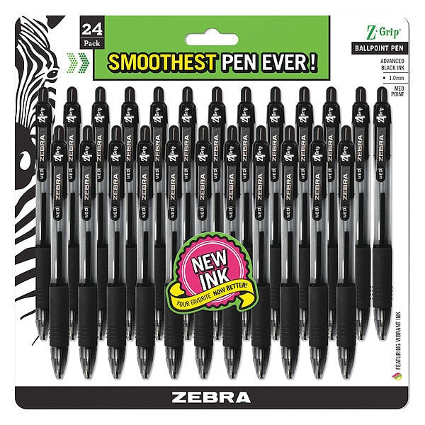 Pen, Zgrip, Bp, Rt, 1.0, Bk, PK24