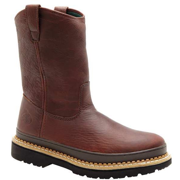 Size 13 Men's Wellington Boot Steel Work Boot, Soggy Brown