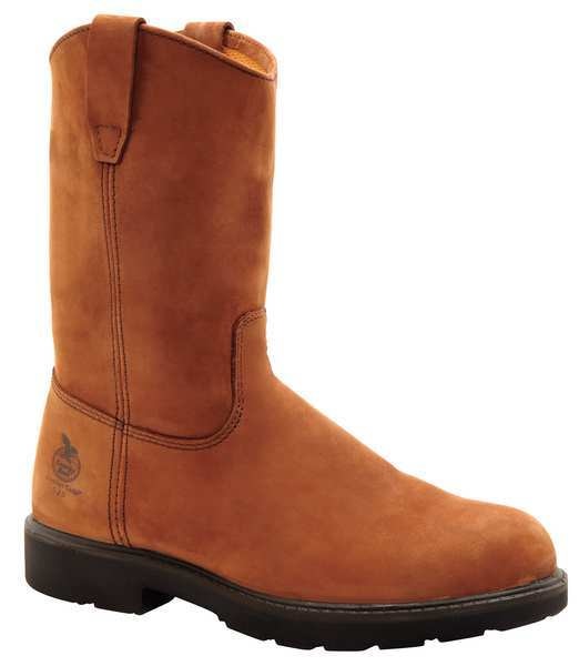 Size 8 Men's Wellington Boot Steel Work Boot, Brown