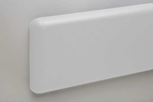 Wall Protection Guard, 7-3/4inH, Slvr-Gray