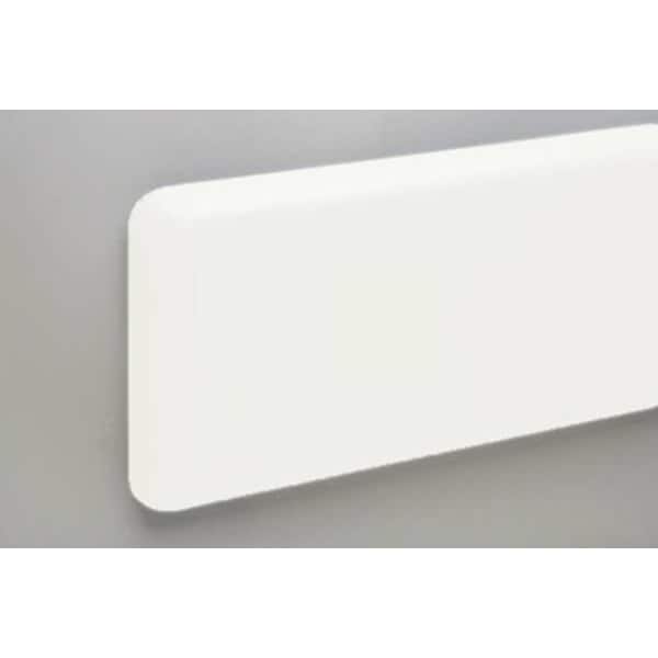 Wall Protection Guard, 7-3/4inH, White
