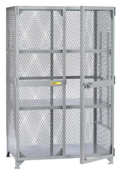 Bulk Storage Locker, 49 in W, 33 in D, 78 in H, 2 Shelves, 2 Doors, Steel, Assembled