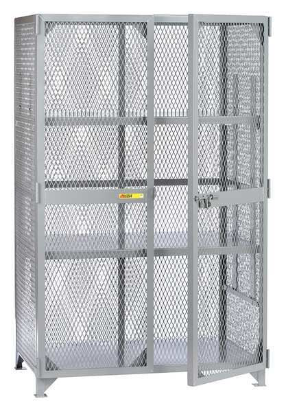 Bulk Storage Locker, 61 in W, 27 in D, 78 in H, 2 Shelves, 2 Doors, Steel, Assembled