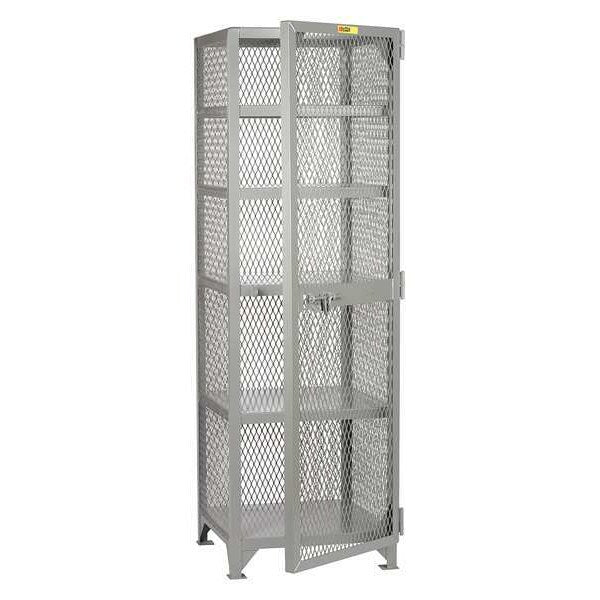Bulk Storage Locker, 25 in W, 27 in D, 78 in H, 5 Shelves, 1 Doors, Steel, Assembled