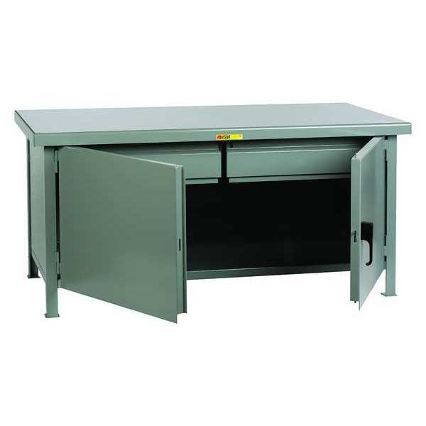 Heavy Duty Cabinet Workbench, Steel, 72 in W, 34 in Height