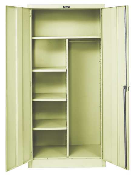 20 ga. ga. Steel Storage Cabinet, 48 in W, 78 in H, Stationary