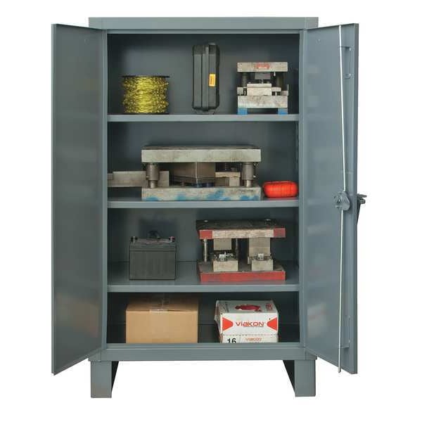 12 ga. Heavy-Duty Steel Storage Cabinet, 36 in W, 66 in H, Stationary