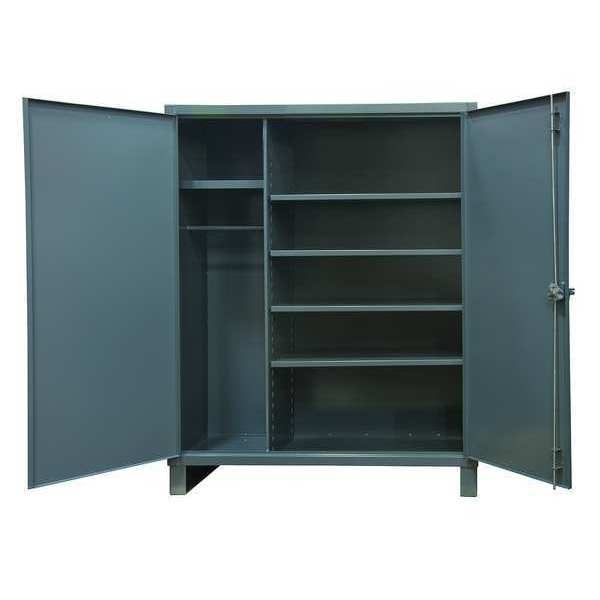 12 ga. Heavy-Duty Steel Storage Cabinet, 36 in W, 78 in H, Stationary