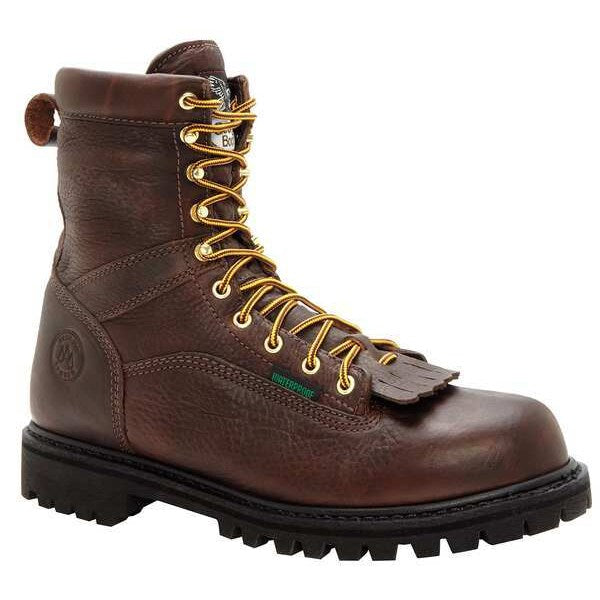Size 8-1/2W Men's 8 in Work Boot Steel Work Boot, Chocolate