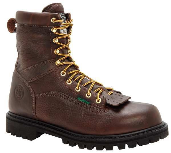 Size 11W Men's 8 in Work Boot Steel Work Boot, Chocolate