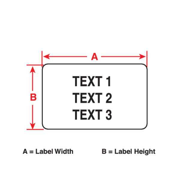 Label, White, 1in.Wx1in.H
