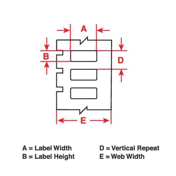 Label, Clear, 2in.Wx1in.H