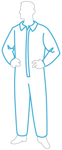 Collared Disposable Coveralls, 3XL, 25 PK, White, Microporous Film Over Spunbonded Polypropylene