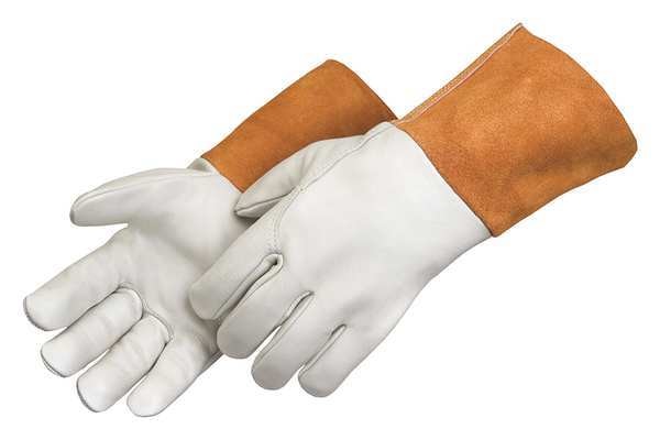 MIG/TIG Welding Gloves, Pigskin/Cowhide Palm, S, 12PK