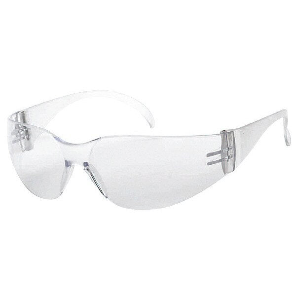 Safety Glasses, Wraparound Clear Polycarbonate Lens, Anti-Fog