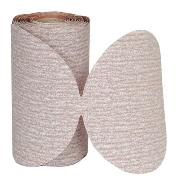 PSA Paper Disc Roll, 3in.dia, 320 Grit, Brn