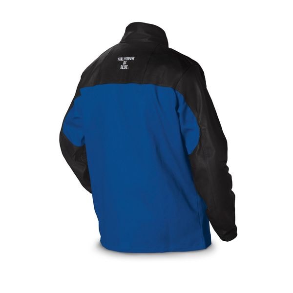 ArcArmor Combo Weld Jkt, Royal/Blk, Ctn/Leather, L