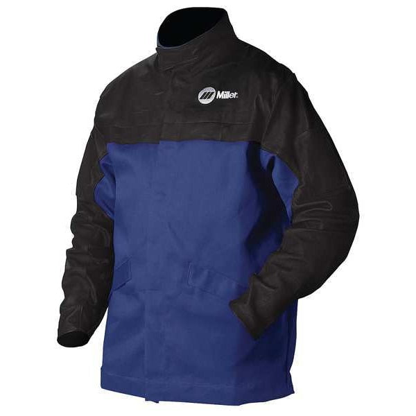 Combo Weld Jkt, Royal/Blk, Ctn/Leather, M