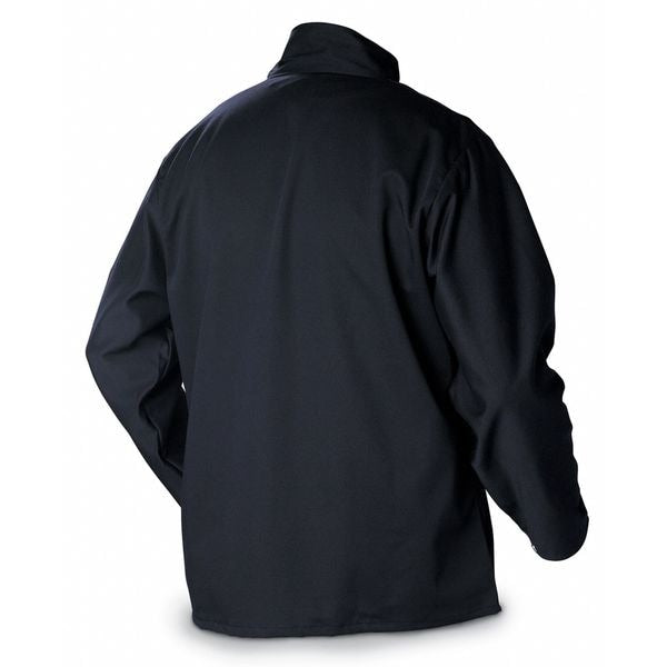 ArcArmor Welding Jacket, Navy, Cotton/Nylon, 2XL