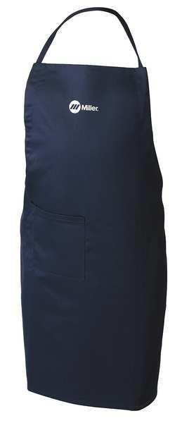 Welding Bib Apron, Classic Cloth, 100% Cotton, Fabric Weight 9 oz, 1 Pocket, 35 in Length, Black