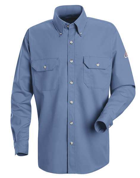 FR Long Sleeve Shirt, Button, Lt Blue, M