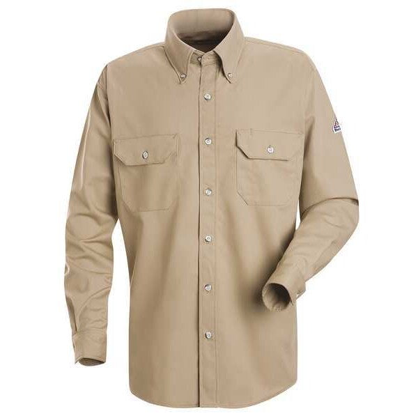 FR Long Sleeve Shirt, Button, Khaki, LT