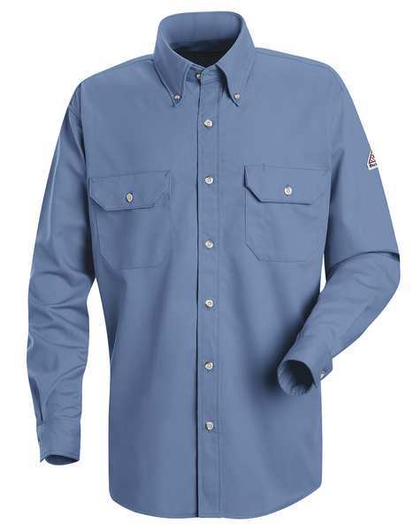 FR Long Sleeve Shirt, Button, Lt Blue, S