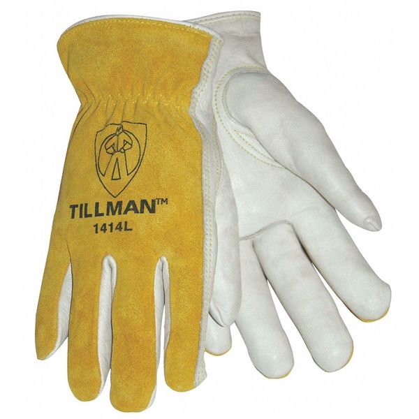 Leather Drivers Gloves, Cowhide, M, 1 Pair