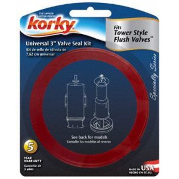 Flush Valve Seal Kit, 3 In, Fits Korky