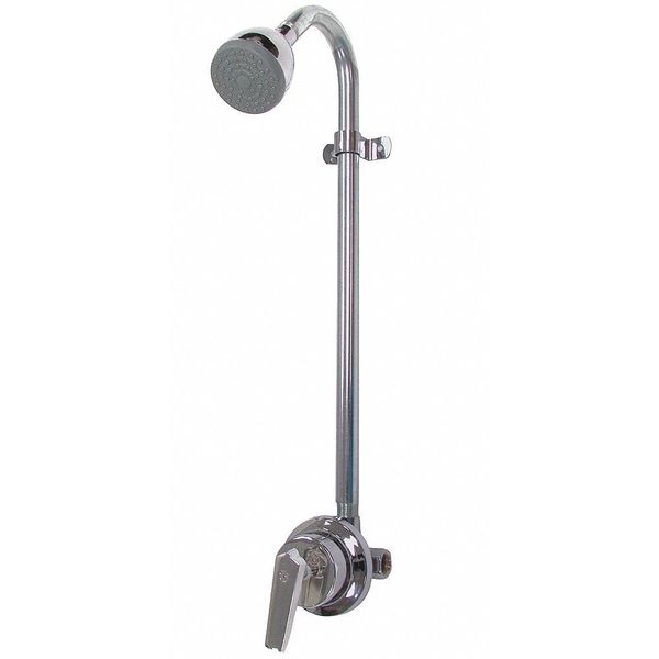 Wall Mounted, Exposed Shower, Rough Chrome Plated, Wall