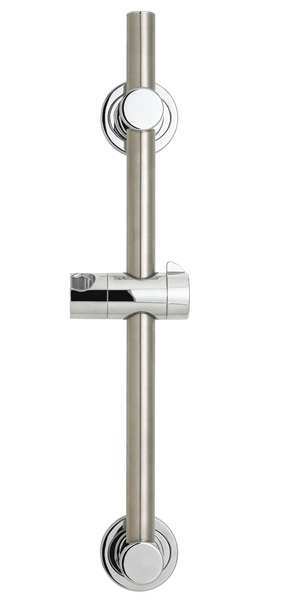 Straight, Combination Slide/Grab, metal, Grab Bar, Polished chrome